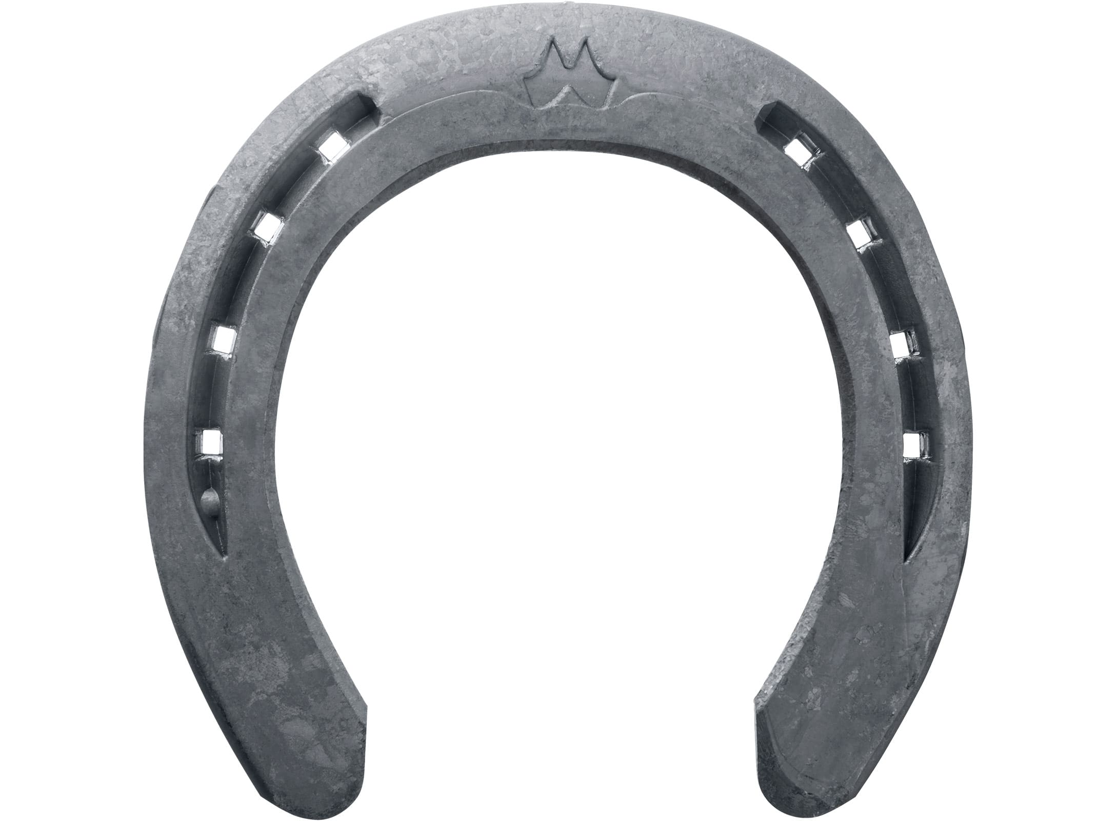 Mustad LiBero Equi-Librium horseshoe, front, bottom view