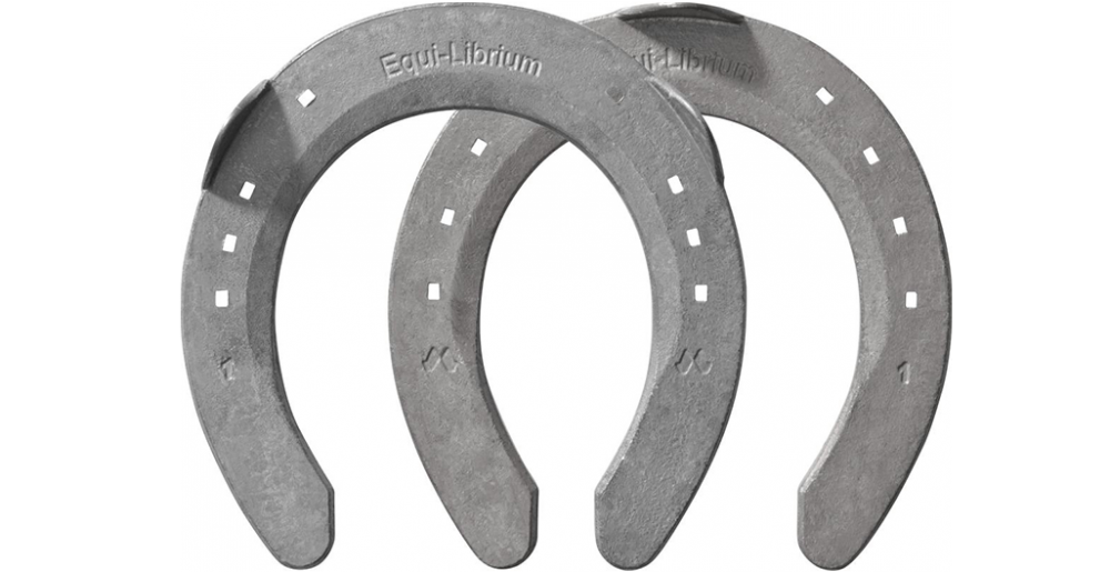 Mustad Equi-Librium shoes with side and toe clips.