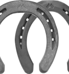 Mustad LiBero horseshoes front and hind, bottom view