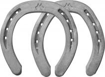 Mustad LiBero horseshoes, front and hind, bottom view