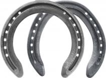 St. Croix Concorde Xtra Steel horseshoes, front and hind, bottom side view