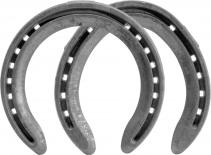 St. Croix Forge Concorde Steel horseshoes, front and hind, bottom view