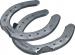 Mustad BaseMax horseshoes, front and hind, 3D top view