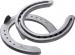 Mustad LiBero Concave horseshoes front, bottom and top view