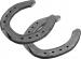 Mustad SM horseshoes, front and hind, 3D top view