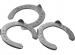 Mustad Equi-Librium Air horseshoes, front and hind, top view
