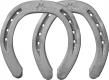 Mustad LiBero horseshoes, front and hind, bottom view